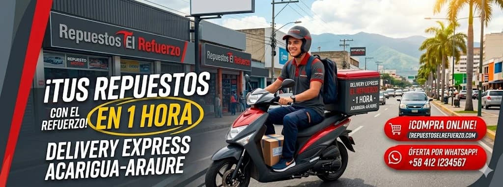 Delivery express en 1 hora — Repuestos El Refuerzo, Acarigua-Araure